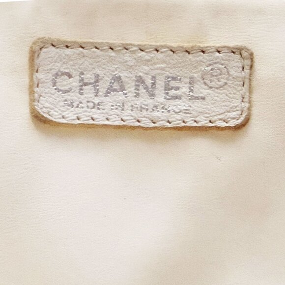 RARE Authentic CHANEL Surf Line Tote Bag High Summer Large Canvas Shoulder Bag - Picture 10 of 13
